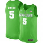 Men Michigan State Spartans NCAA #5 Cassius Winston Green Authentic Nike Stitched College Basketball Jersey SM32H05ZN